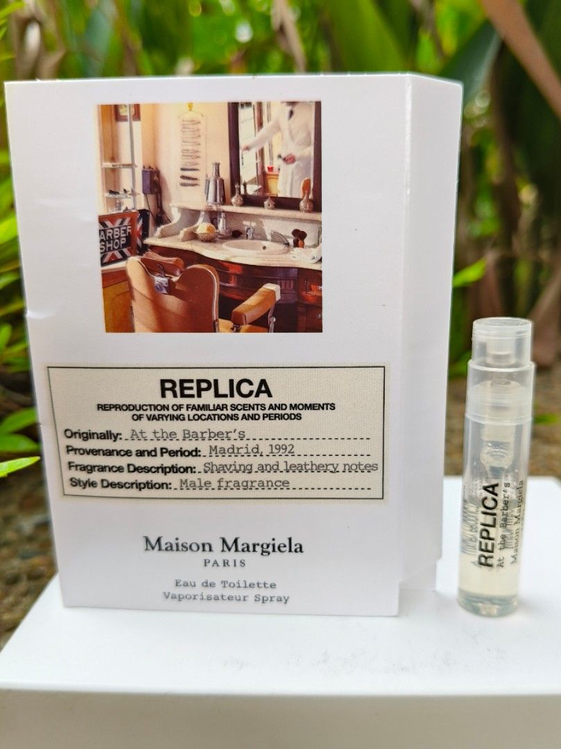 Replica perfume at the barber discount