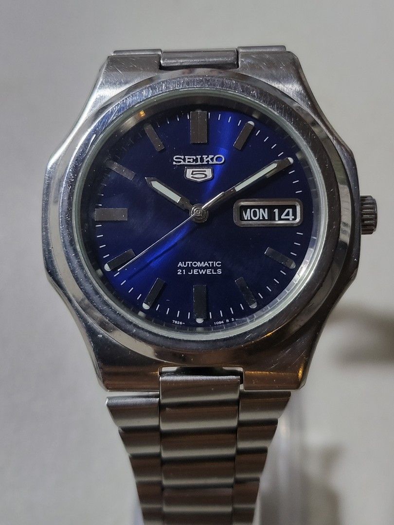 Seiko SNKK45 Nautilus Blue Dial 7S26 03R0 Automatic Men s Fashion Watches Accessories Watches on Carousell