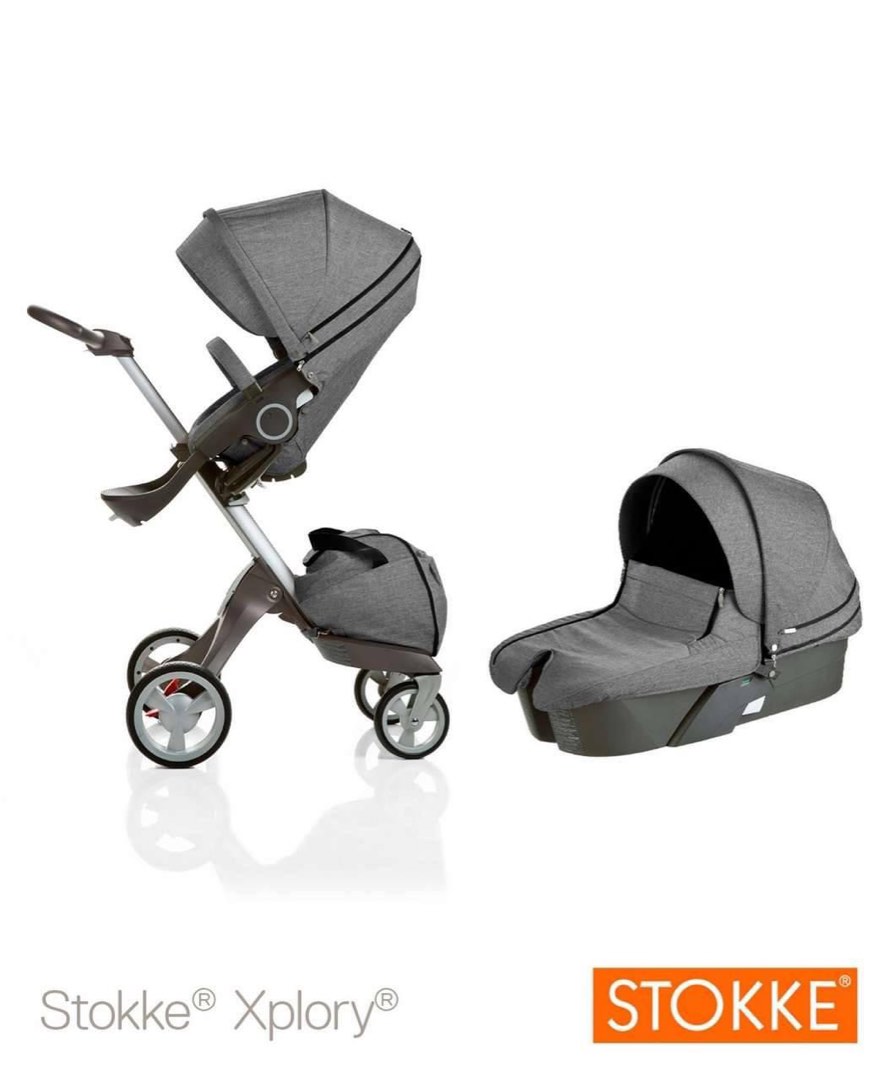 Free Delivery Stokke Xplory V4 in Grey Melange Babies Kids Going Out Strollers on Carousell