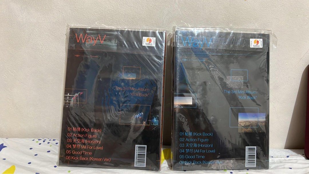 Take all! WAYV Kickback album SET (SEALED) (Category: CDs & DVDs) located in Paranaque City. Submitted by leynnld (Listing ID 1331010564, Image 2). Description: ❤️ TAKE ALL FOR ₱200 ONYL Get both versions of the WayV Kickback album! Sealed and in mint condition. ❌ NO MORE LAST PRICE! Very mura na po yan for sealed album (₱100 each) RFS: decluttering MOP: bdo, gcash, maya Shipping shouldered by buyer.