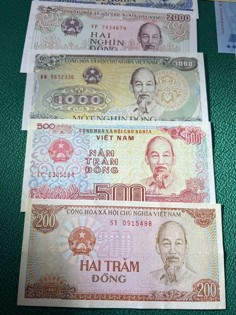 Vietnam 200, 500, 1000, 2000, 5000, 10000, 20000, 50000, 100000, 200000, 500000  Dong (Ho Chi Minh Paper + Polymer 11pcs full set Version) Original UNC,  Hobbies & Toys, Memorabilia & Collectibles, Currency on Carousell