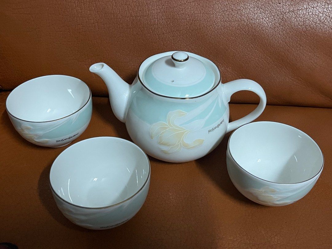 YSL teacup and cups (Category: Coffee & Tea Tableware) located in Guagua. Submitted by goodbuysathome (Listing ID 1330995498, Image 2). Description: Ysl teacup 3 cups Add sf 65 GCash payment lp posted.