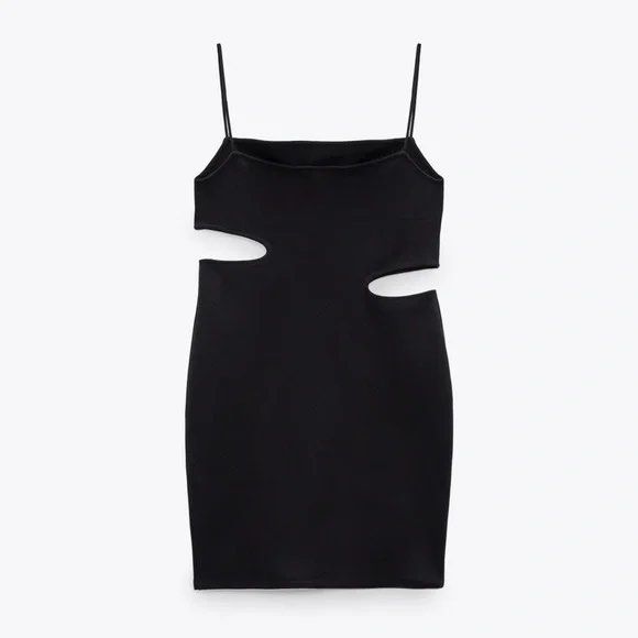 Zara Black Cut Out Dress (Category: Dresses) located in Mandaluyong City. Submitted by basic.coex (Listing ID 1331037538, Image 1). Description: .
