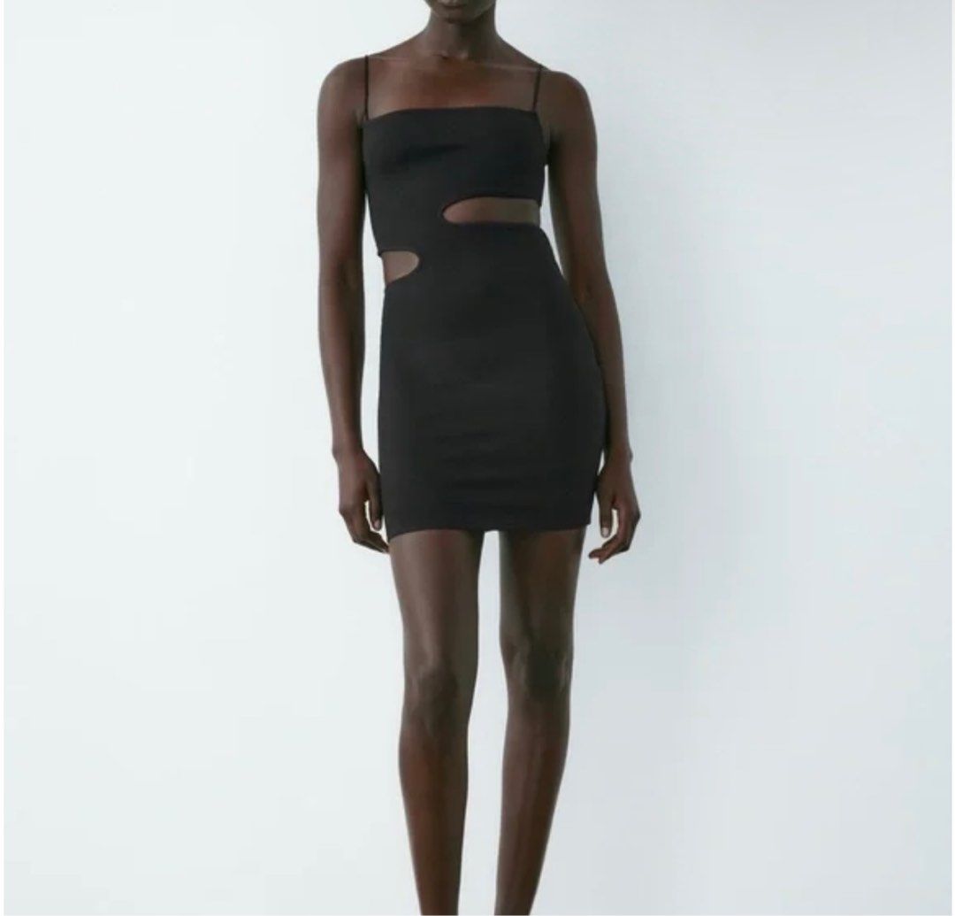 Zara Black Cut Out Dress (Category: Dresses) located in Mandaluyong City. Submitted by basic.coex (Listing ID 1331037538, Image 2). Description: .
