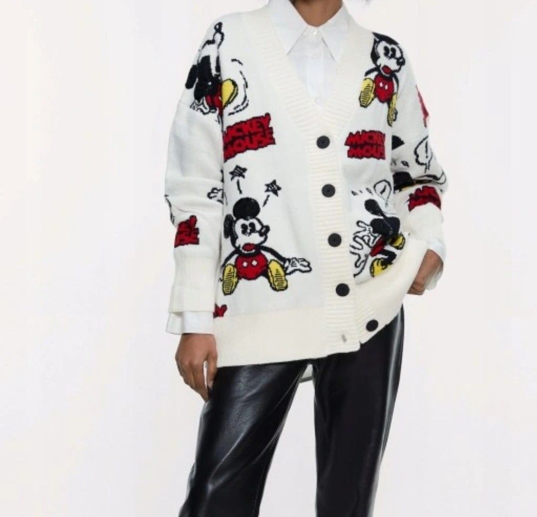 Zara mickey cardigan top