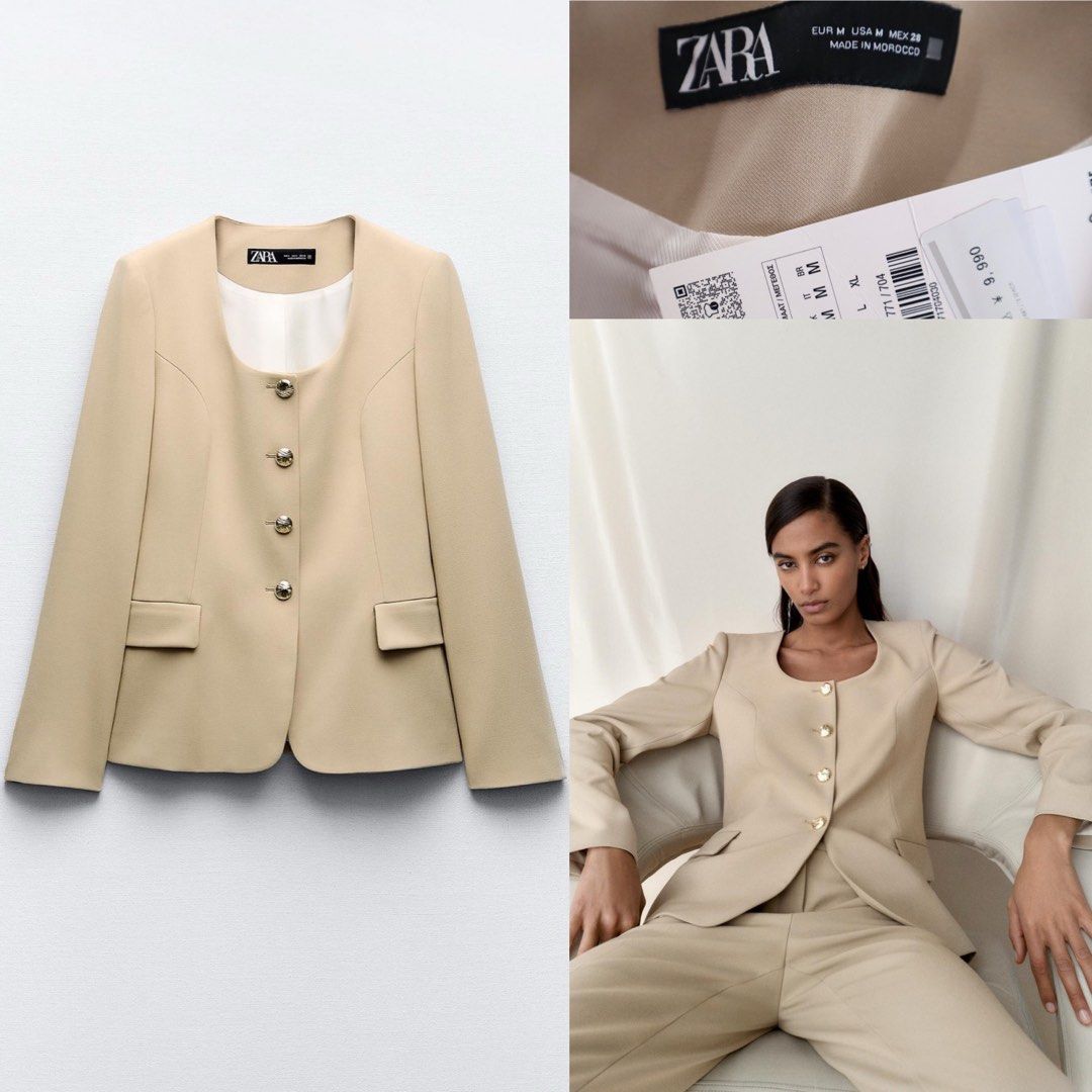 Zara boat neck blazer new arrivals