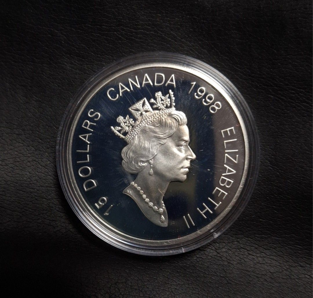 加拿大虎年生肖紀念幣一個，由加拿大鑄幣廠於1998年發行，發行量68,888枚。, 興趣及遊戲, 收藏品及紀念品, 錢幣- Carousell