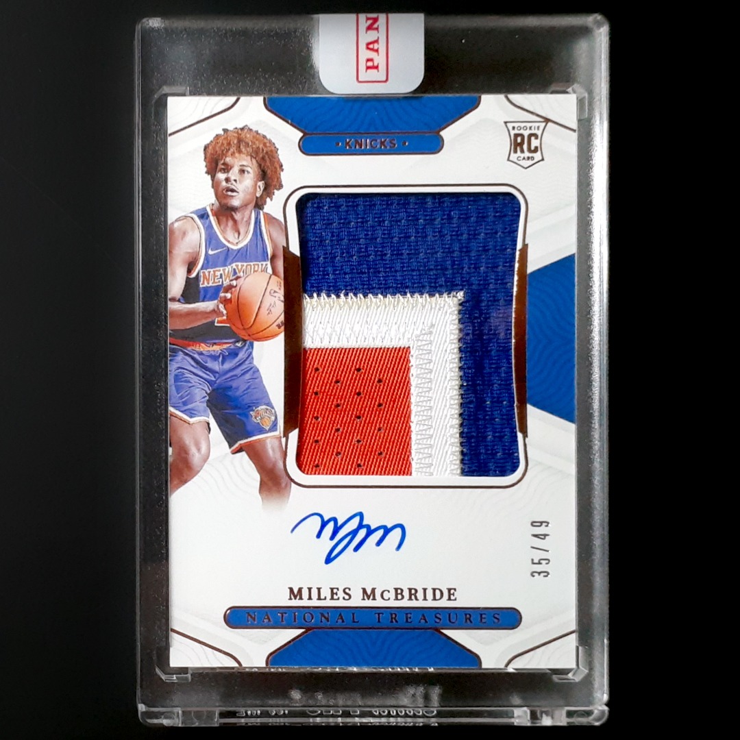 2020-21 Panini National Treasures Miles McBride True RPA /75 On 