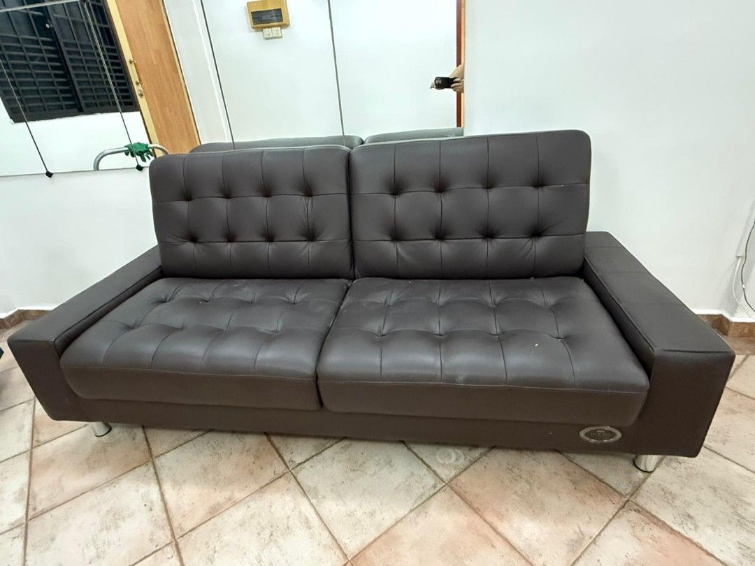 2 Seater Seahorse sofa dark brown color