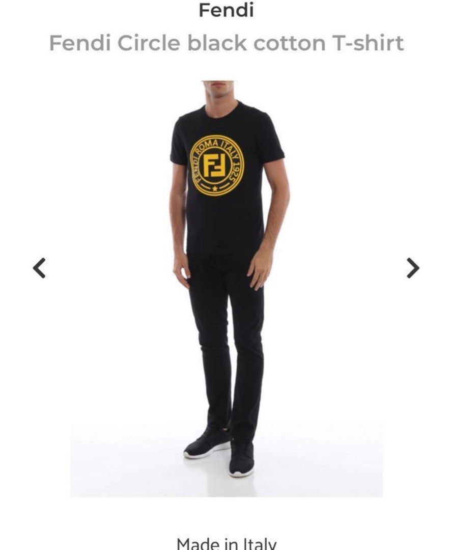 Fendi circle logo t shirt online