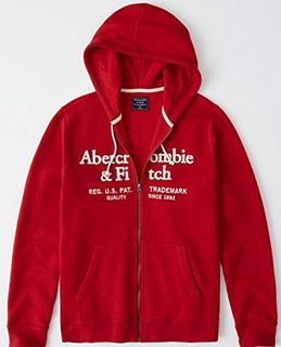 Abercrombie and fitch red hoodie hot sale