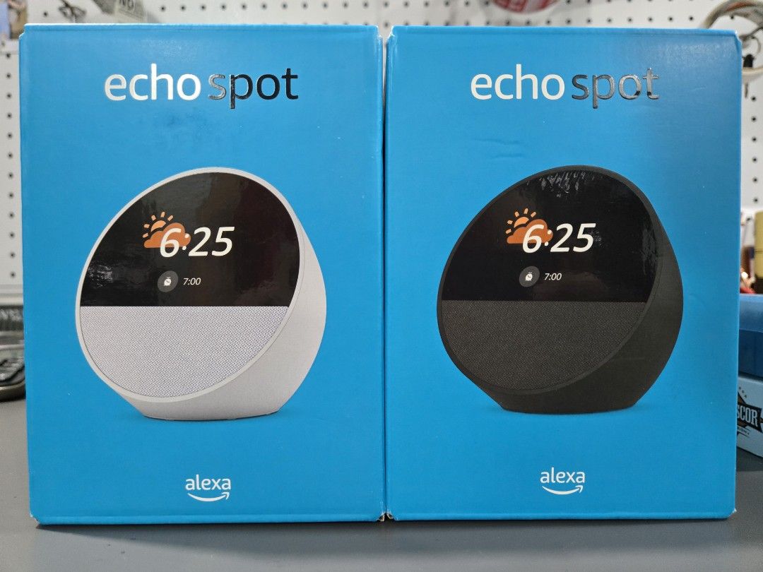 Amazon Echo Spot 2024 - Amazon Alexa (Category: Soundbars, Speakers & Amplifiers) located in Quezon City. Submitted by --ro-- (Listing ID 1331105891, Image 1). Description: Amazon Echo Spot 2024 - Amazon Alexa 1 black 1 white Loc: New Manila, QC.