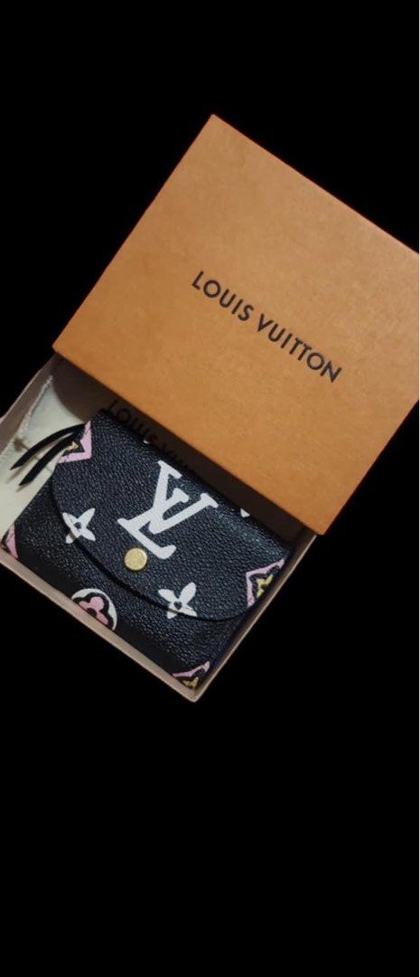 Authentic LV Rosalie Coin Purse (Category: Luxury Bags & Wallets) located in Quezon City. Submitted by jhaediah (Listing ID 1331218250, Image 1). Description: Tupak SALE!!! Rosalie coin purse wild at heart black Rank A With box and dustbag and ribbon,paper bag Pm me for detailed pic microchipped full set pm or type mine.