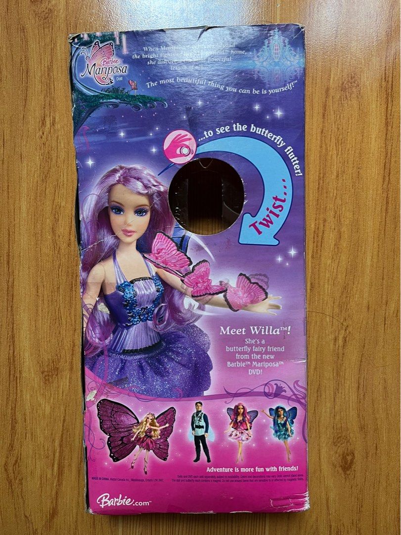 Barbie mariposa willa box