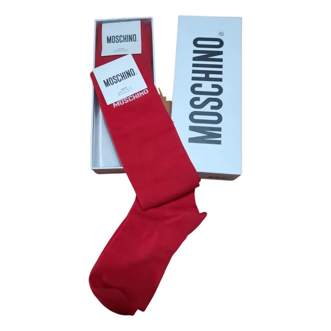 Bn 2 pairs red socks moschino