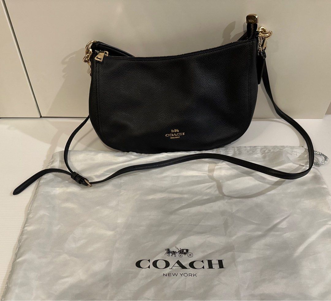 Coach Chelsea Crossbody in Polished Pebble Leather Navy