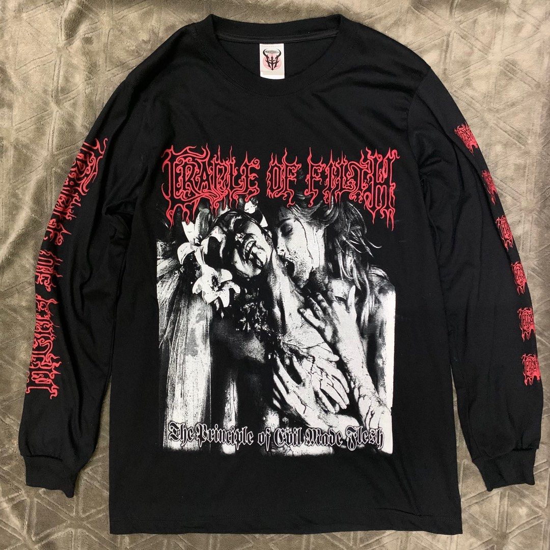 Cradle Of Filth Longsleeve band grunge goth alternative Men s Fashion Tops Sets Tshirts Polo Shirts on Carousell