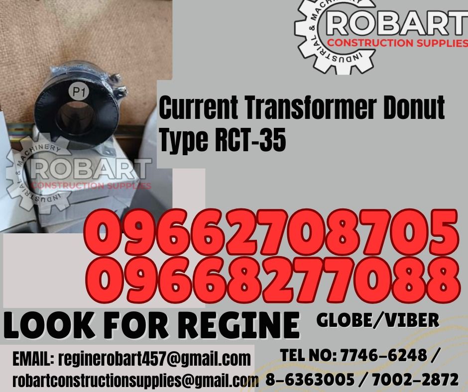 Current Transformer Donut Type RCT-35 (Category: Construction Tools & Equipment) located in Manila. Submitted by robartregine (Listing ID 1331066923, Image 1). Description: Current Transformer Donut Type RCT-35 𝑹𝑶𝑩𝑨𝑹𝑻 𝑪𝑶𝑵𝑺𝑻𝑹𝑼𝑪𝑻𝑰𝑶𝑵 𝑺𝑼𝑷𝑷𝑳𝑰𝑬𝑺 Office Address: 1405 Yuseco St. Sta Cruz Manila SEND US MESSAGE FOR INQUIRIES ‼️ ‼️ Glbe - (𝟢𝟫266-270-8705) Vibr - (0966-270-8705) Landline: (𝟩𝟩𝟦𝟨-𝟨𝟤𝟦𝟪) / (𝟩𝟢𝟢𝟤-𝟤𝟪𝟩𝟤)