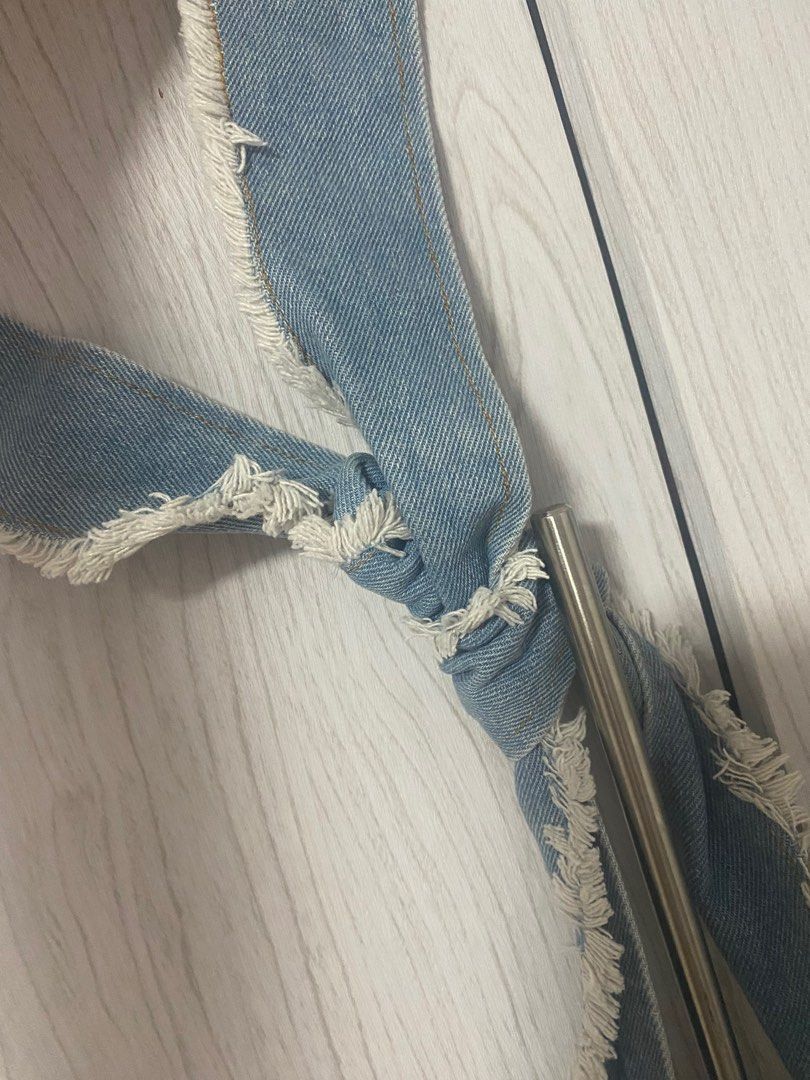 Denim Y2K Bag with Zipper and inner Lining (Category: Cross-body Bags) located in Iloilo. Submitted by gloomanomaly (Listing ID 1331096094, Image 3). Description: Price: 350 + sf Brand: Echo on Tag Details: - Denim - Tie Crossbody Band - Black Inner Lining with Inner Zip - Zippers All working properly Flaw: N/A.