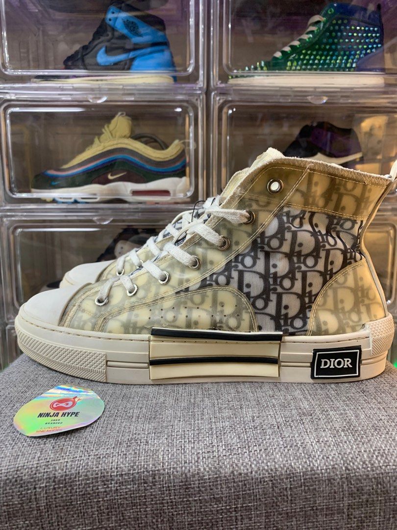 DIOR B23 HIGH TOP OBLIQUE, Fesyen Pria, Sepatu Sneakers di Carousell