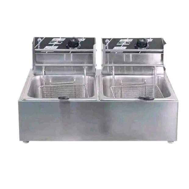 double pan fryer (Category: Fryers) located in Manila. Submitted by asstditems (Listing ID 1331077760, Image 3). Description: gl DOUBLE DEEP FRYER 📌 SIZE ： 56 CM X 45 CM X 30 CM Same day delivery within metro manila Mode of Payment: CASH ON DELIVERY GCASH BANK TRANSFER Pm for inquiries! Happy Shopping & God bless..