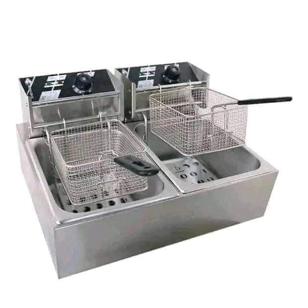 double pan fryer (Category: Fryers) located in Manila. Submitted by asstditems (Listing ID 1331077760, Image 1). Description: gl DOUBLE DEEP FRYER 📌 SIZE ： 56 CM X 45 CM X 30 CM Same day delivery within metro manila Mode of Payment: CASH ON DELIVERY GCASH BANK TRANSFER Pm for inquiries! Happy Shopping & God bless..