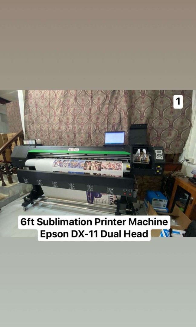 DUAL HEAD PRINTER MACHINE 6FT (Category: Printers, Scanners & Copiers) located in Manila. Submitted by melvinflor41363 (Listing ID 1331067882, Image 1). Description: BRAND NEW!! ✅ TARPAULIN PRINTER MACHINE ✅ SUBLIMATION PRINTER MACHINE ✅ DTF MACHINE (DIRECT TO FILM) A3 SIZE and 2FT ✅ ENGRAVER MACHINE ✅ 80x100 HEAT PRESS (Drawer Type) ✅ HEAT PRESS ROLLER TYPE ✅ CUTTER PLOTTER (2FT and 4FT) ✔️ FREEBIES ✔️ FREE TRAINING & INSTALLATION ✔️ AFTER SALES