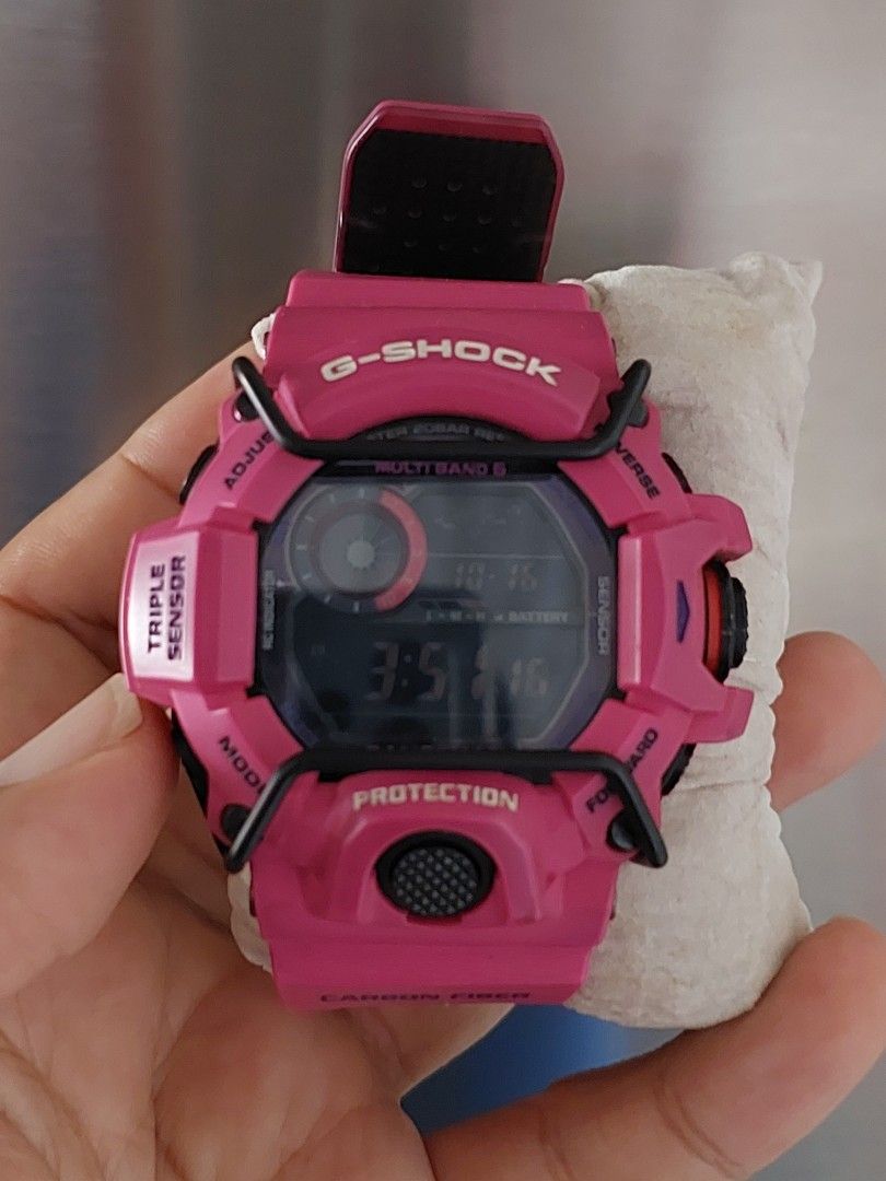 G Shock Sunrise Purple Rangeman GW9400 SRJ Carbon Fibre Bands Men s Fashion Watches Accessories Watches on Carousell