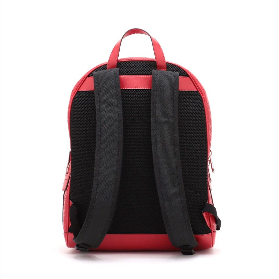 Gucci Guccissima Leather Backpack Rucksack Red 406370