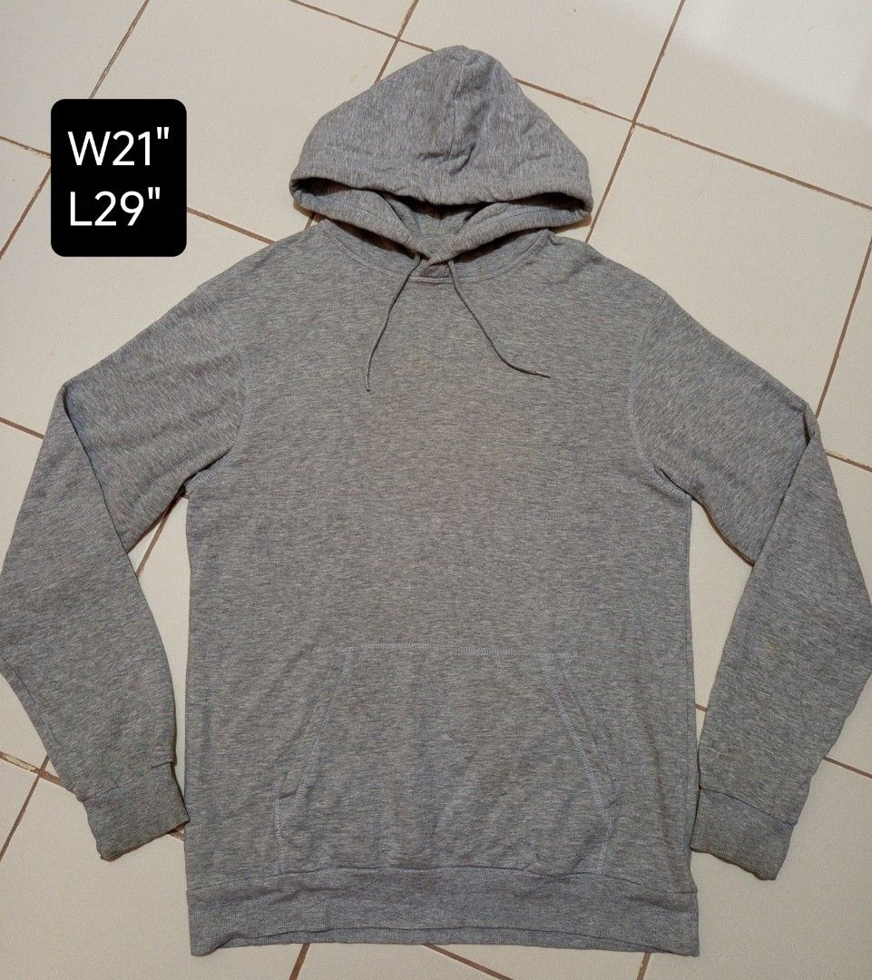 H M Divided Heather grey Hoodie Men s Fashion Coats Jackets and Outerwear on Carousell