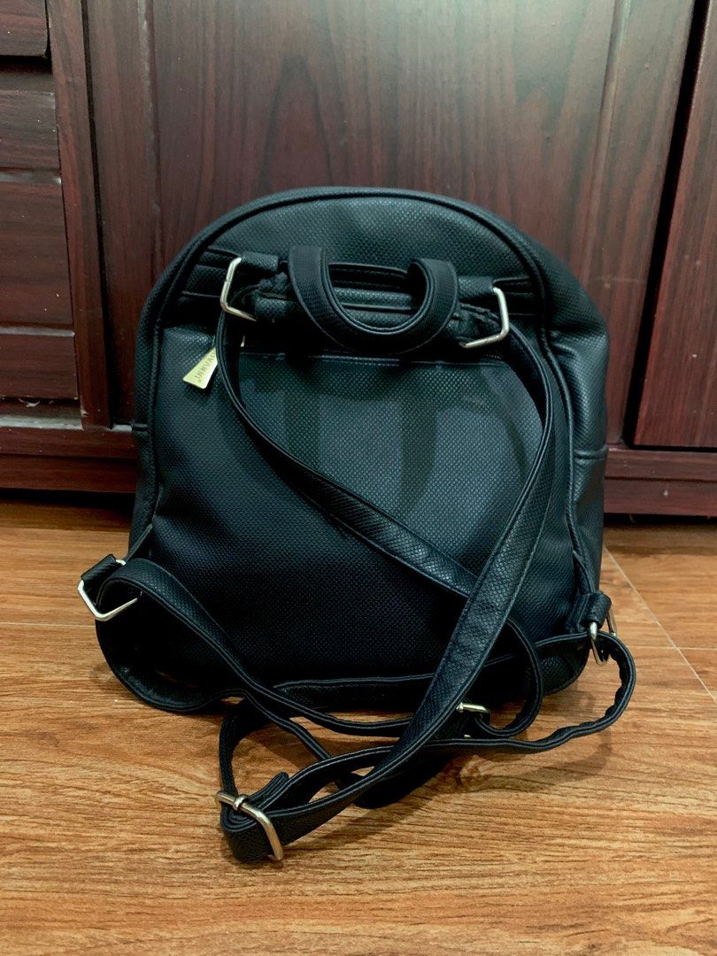 JOVANNI Black Leather Backpack Women s Fashion Bags Wallets Backpacks on Carousell