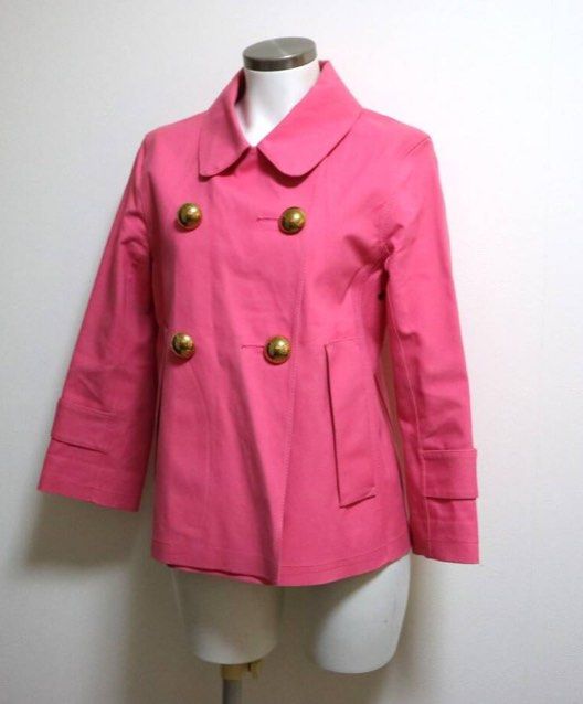 louis vuitton pink paddington coat size 34