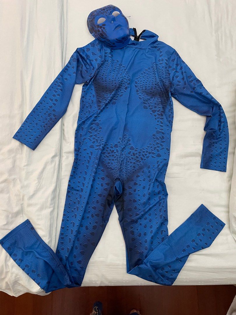 Marvel Mystique Raven Costume with self painted Mask, Hobbies & Toys