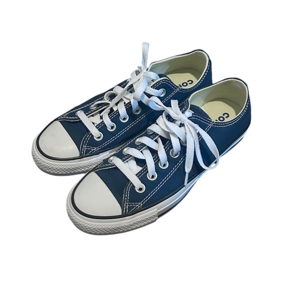 navy converse low cut shoe Women s Fashion Footwear Sneakers on Carousell