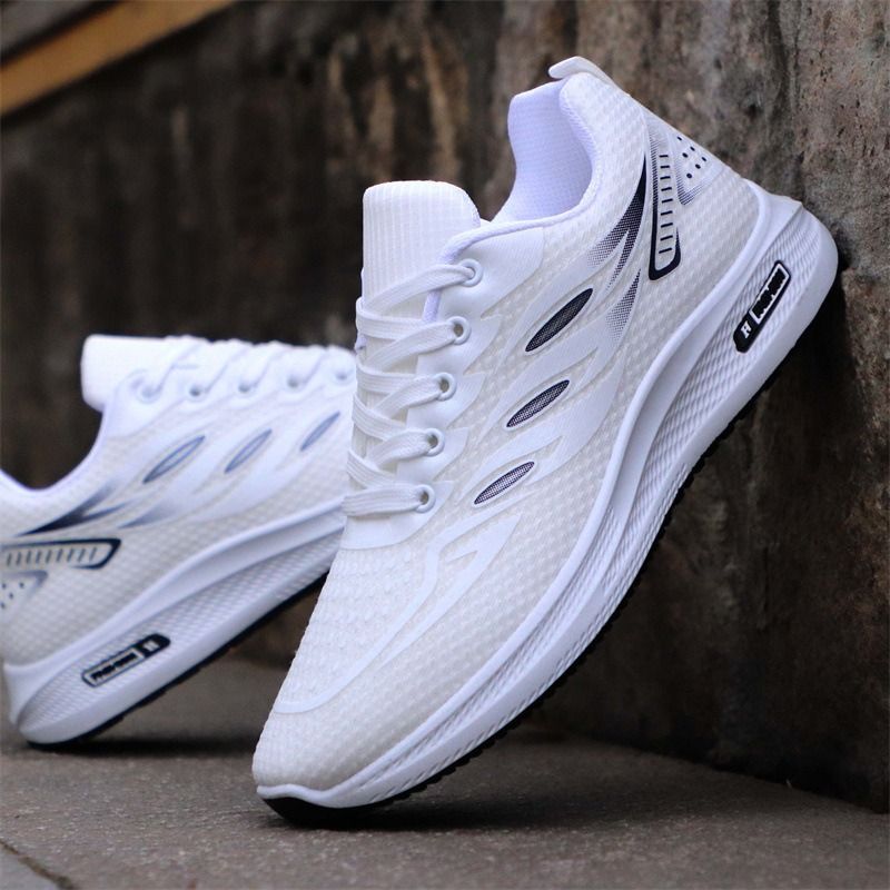 Nike Air Force 1 AF1 AJ Size 36 471688 Spring Summer New Men s Shoes Round Head Soft Bottom Flat Heel Breathable Mesh White Shoes Strap up Men s Sports Versatile Casual Shoes Men s Fashion
