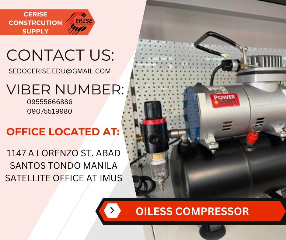 OILESS COMPRESSOR, Commercial & Industrial, Construction Tools ...