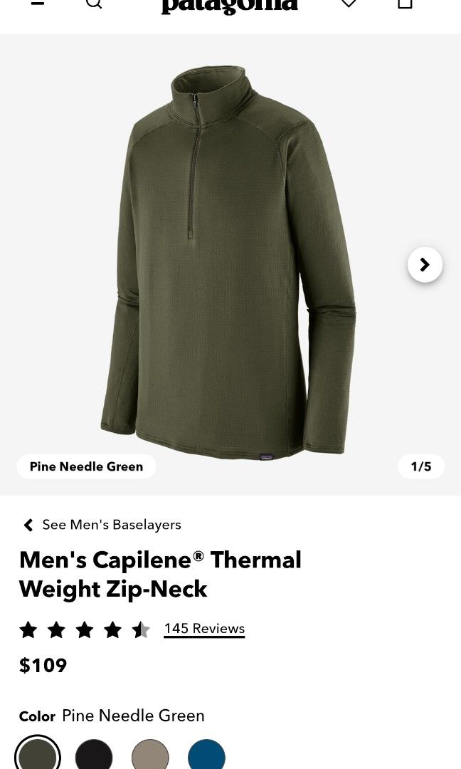 Capilene baselayer top