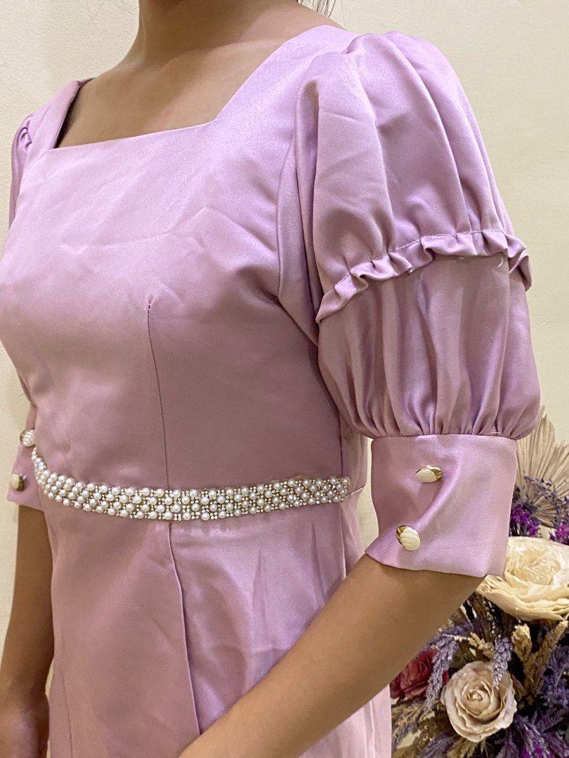Pink purple gown with beads (Category: Dresses) located in Quezon City. Submitted by nestea.s (Listing ID 1331191130, Image 3). Description: .