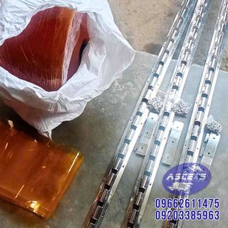 PLAIN OR RIB TYPE PVC CURTAIN AND SS HANGER FOR COLD STORAGE