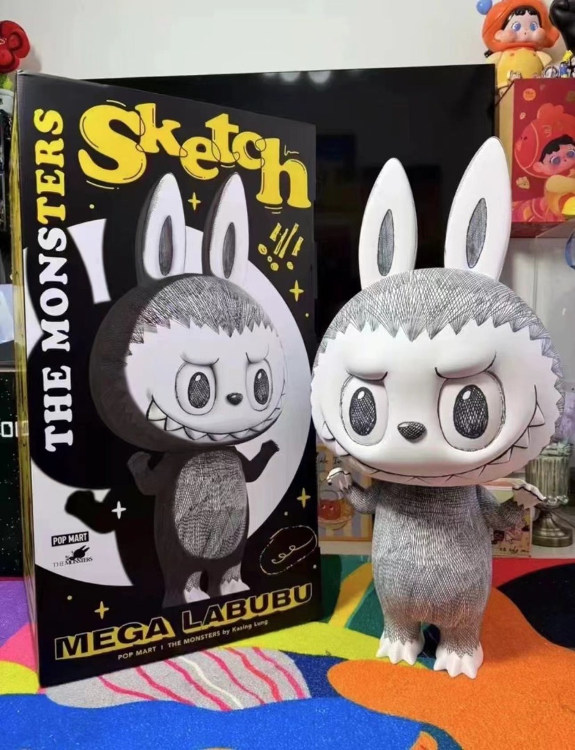 POP MART 泡泡瑪特LABUBU ZIMOMO 素描Sketch 400％, 興趣及遊戲