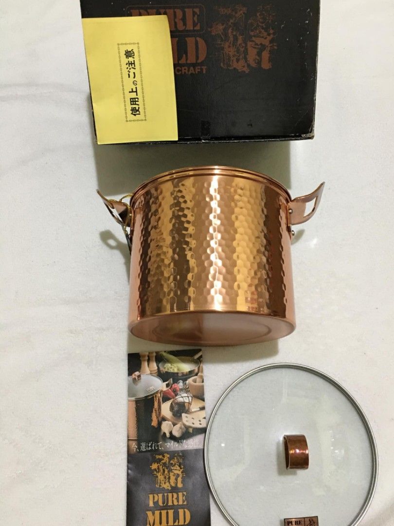 Pure Wild Copper Pasta Pot (Category: Cookware & Accessories) located in San Jose del Monte. Submitted by eivon29 (Listing ID 1331210326, Image 2). Description: Vintage Hammered Copper Stock Copper Pasta Pot *High thermal conductivity. Copper has excellent thermal conductivity, about twice that of aluminum and 25 times that of stainless steel. When used for cooking, heat is evenly distributed, and ingredients do not fall apart, resulting in mild 
