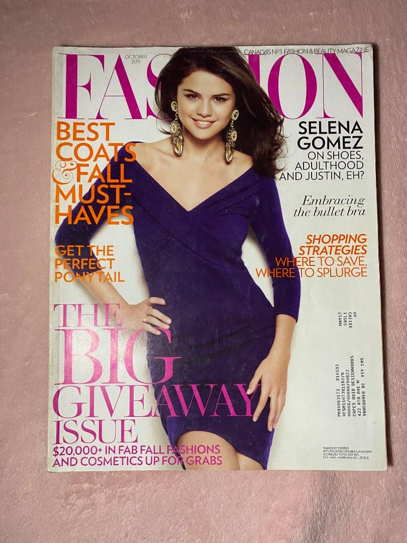 Selena Gomez Fashion Canada Magazine, Hobbies & Toys, Books & Magazines ...