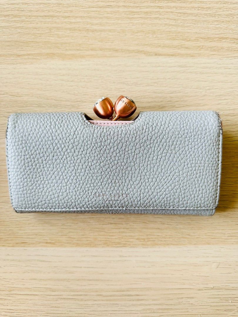 Grey Ted Baker Muscovy Purse Pink Leather Wallet Ted Baker Crystal - Main Image