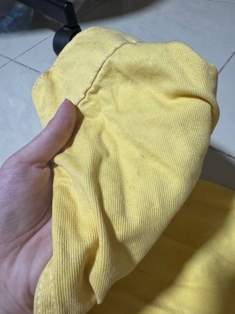 Yellow denim jacket topshop top