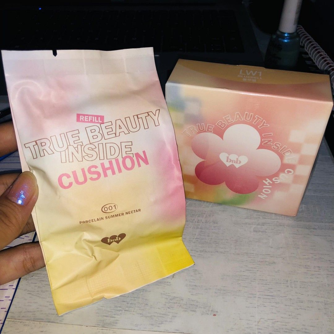 Barenbliss True Beauty Inside Cushion (Category: Makeup) located in Batangas. Submitted by mrblln (Listing ID 1331068414, Image 2). Description: 3x lang nagamit Not suitable for my skin type cushion + refill .