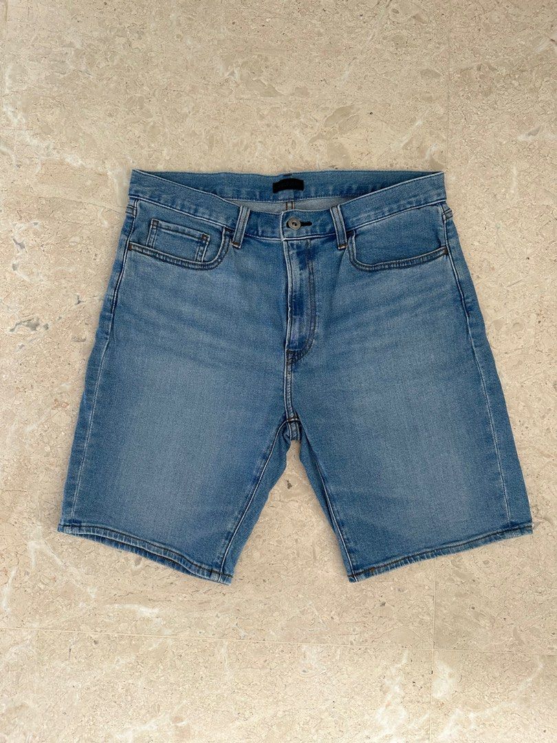 Uniqlo denim shorts mens hot sale