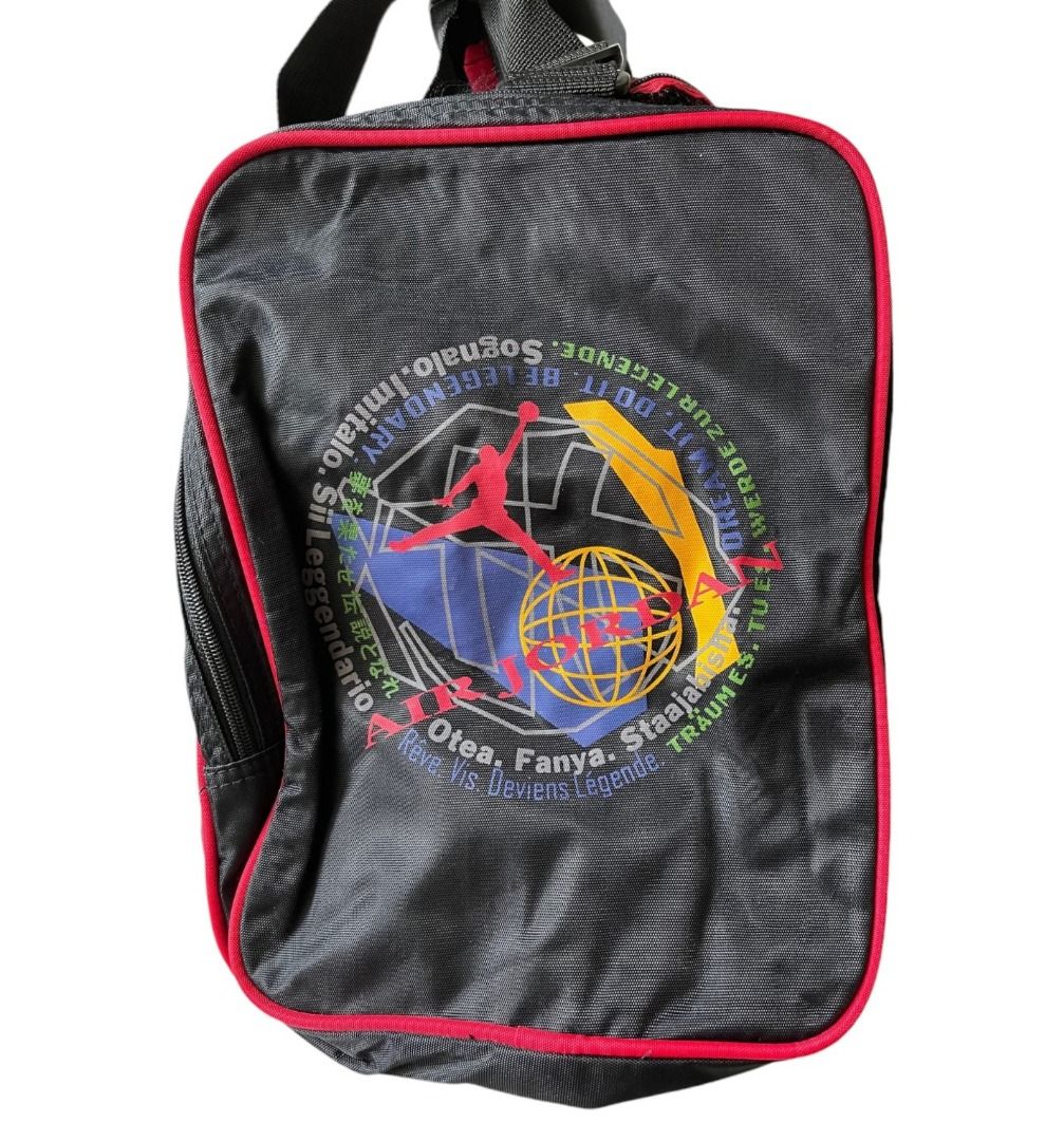 Vintage OG Nike Air Jordan World Print Duffle Gym Thrift Bag