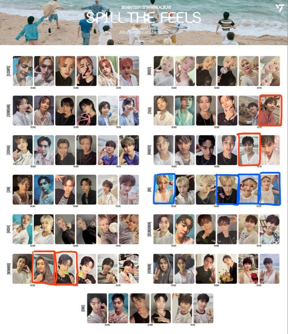 wtt] seventeen spill the feels standard album pcs, Toys