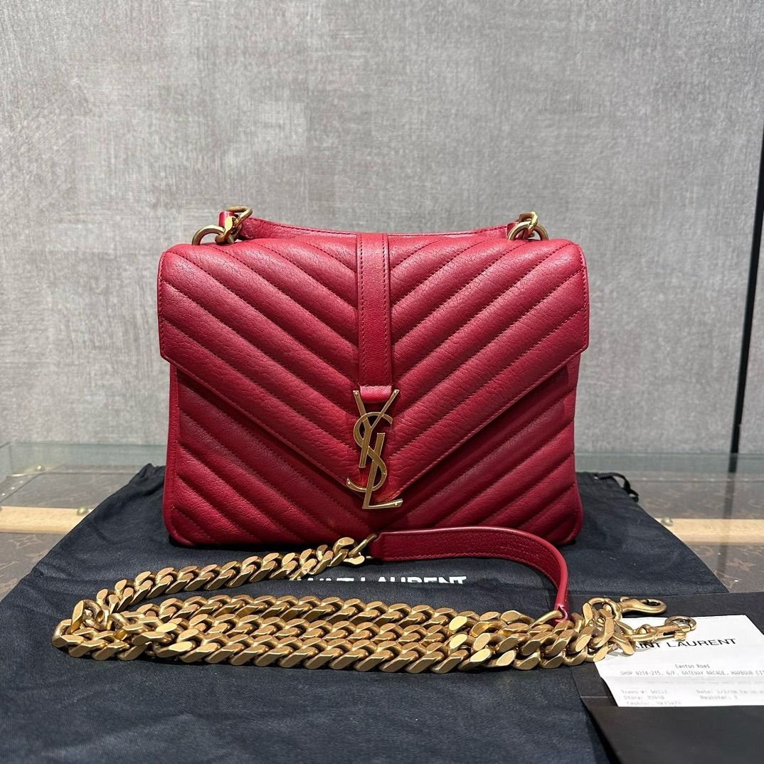 Ysl college bag red outlet