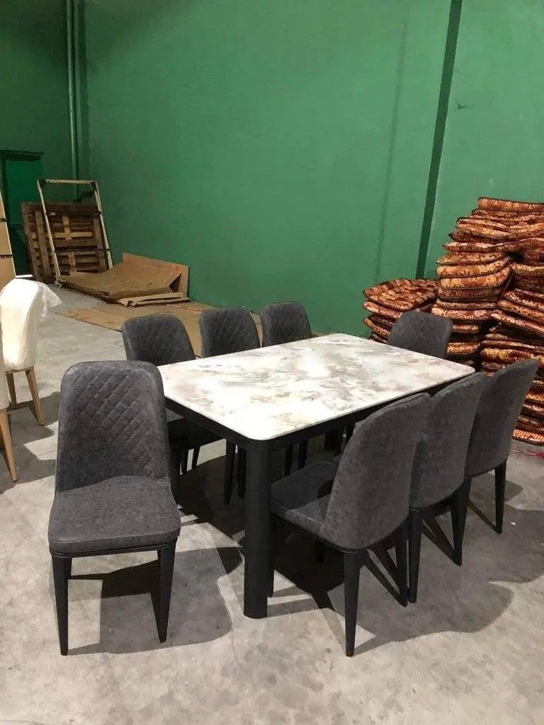 8 seater real marble dining set (Category: Tables & Sets) located in Pasay City. Submitted by cherry_nicole (Listing ID 1331316904, Image 2). Description: ♦️ BEST SELLER ♦️ MARBLE DINING SET ♦️ 8 SEATER ✔️ Real marble table top ✔️ High quality leather cushioned chairs ✔️ Metal frame 💥On hand 💥 Brand new 💥 Cash on delivery 💥 Same day delivery 💥 Plus delivery charge 📱 09977258106.